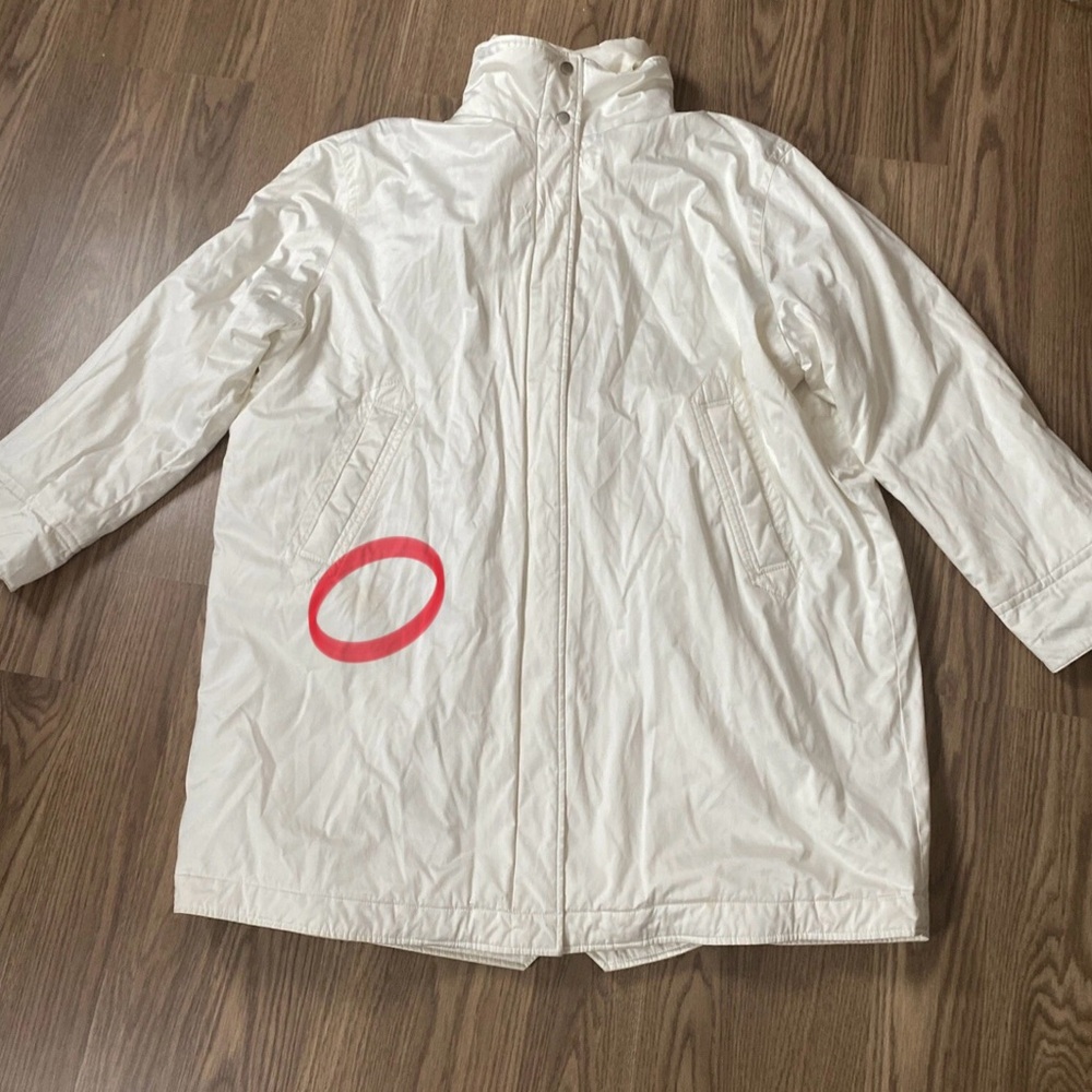London Fog Sport  Ivory Jacket Women's Size 2X Zip And Snap Front - Picture 16 of 16